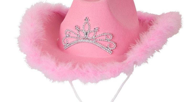 Wicked Costumes Roze cowboyhoed luxe met veren