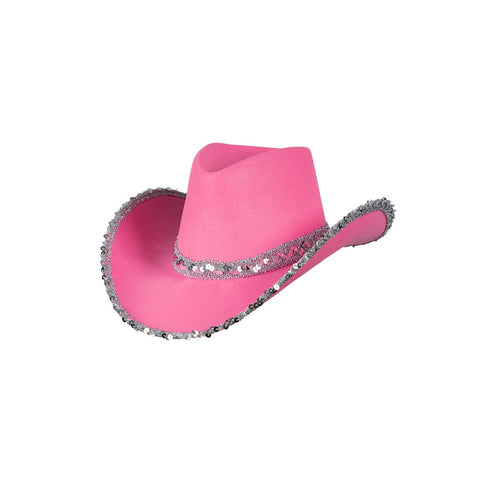 Wicked Costumes Roze cowboyhoed met pailletten
