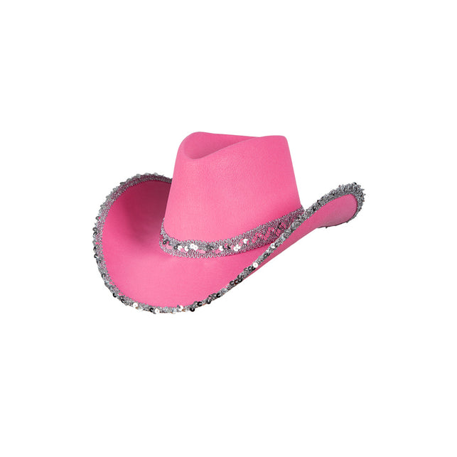 Wicked Costumes Roze cowboyhoed met pailletten