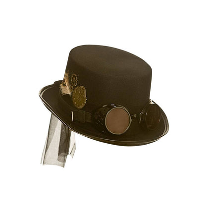 Wicked Costumes Steampunk hoed met bril