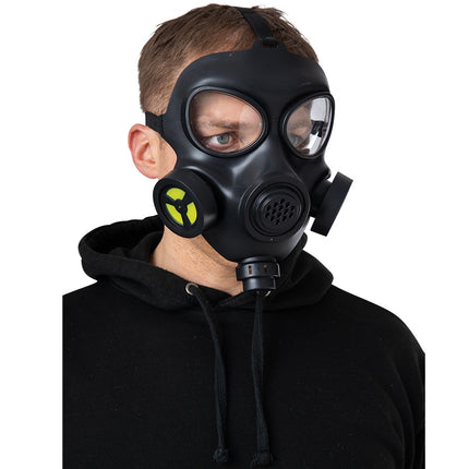 Wicked Costumes Stoer zwart gasmasker Ruud