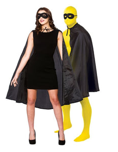 Wicked Costumes Super Hero Cape met masker in zwart