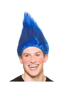 Wicked Costumes Trol pruik blauw