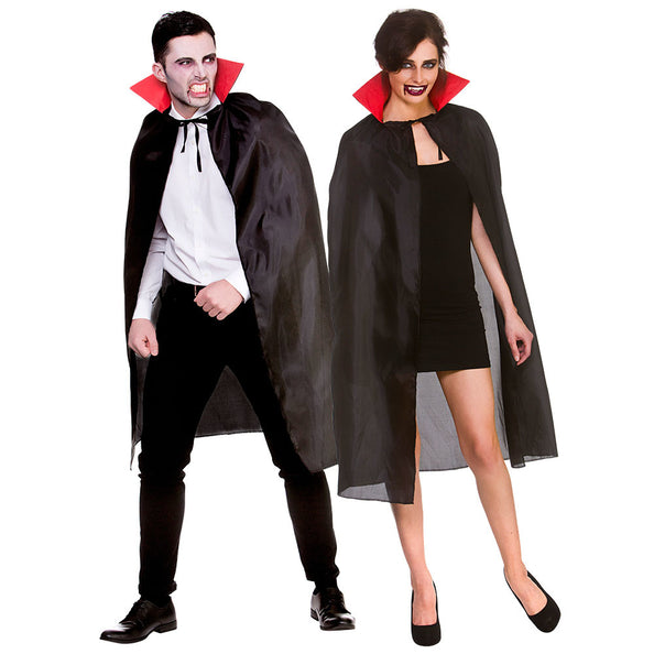 Wicked Costumes Vampieren cape Edwin zwart rood