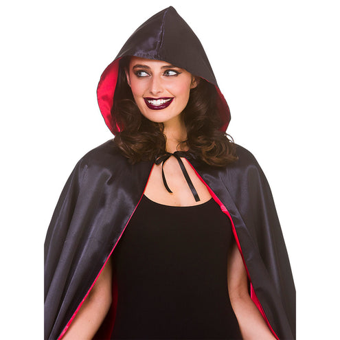 Wicked Costumes Vampieren cape met muts super de luxe 140cm