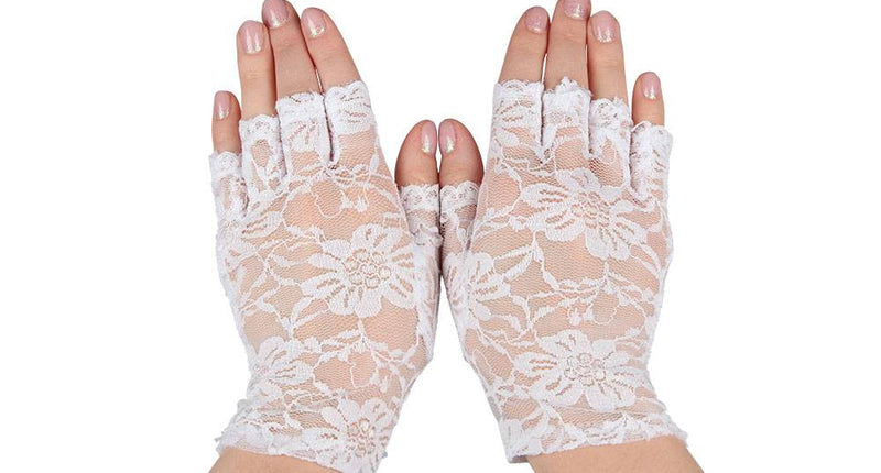 Wicked Costumes Vingerloze handschoenen wit