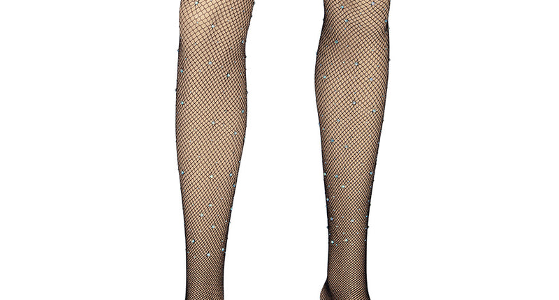 Wicked Costumes Visnet panty zwart met diamanten