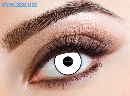 Wicked Costumes Witte een dag lenzen met zwarte rand Manson