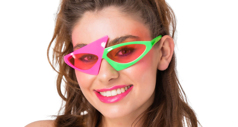 Wicked Costumes Zig Zag neon bril jaren 80