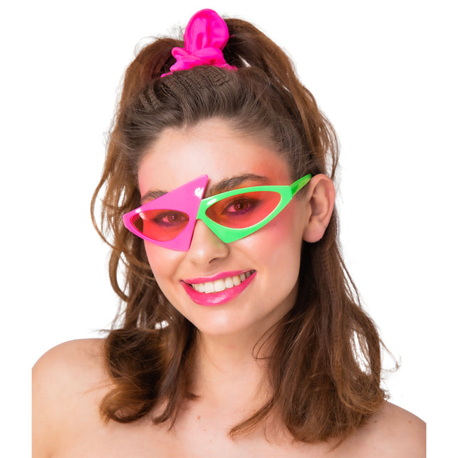Wicked Costumes Zig Zag neon bril jaren 80