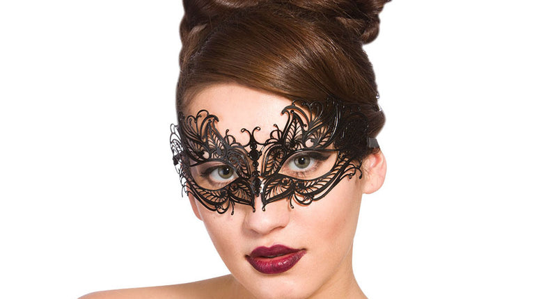 Wicked Costumes Zwart metalen oogmasker Fee