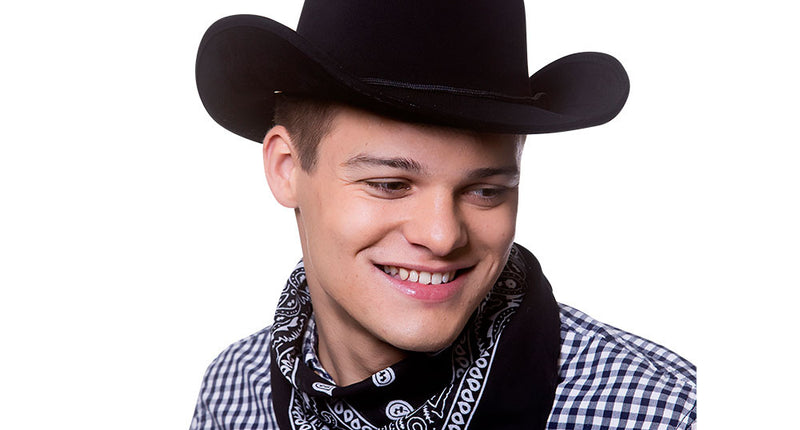 Wicked Costumes Zwarte bandana cowboy
