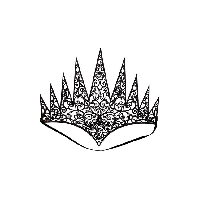 Wicked Costumes Zwarte fantasie kroon Malou