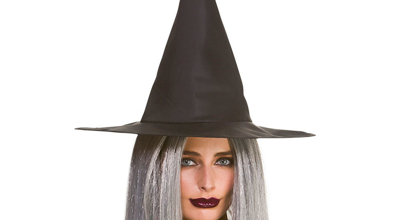 Wicked Costumes Zwarte heksenhoed Patty nylon
