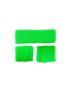 Wicked Costumes Zweetbanden set in neon groen
