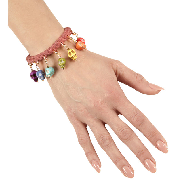 Widmann SRL Armbandje met 7 doodskopjes