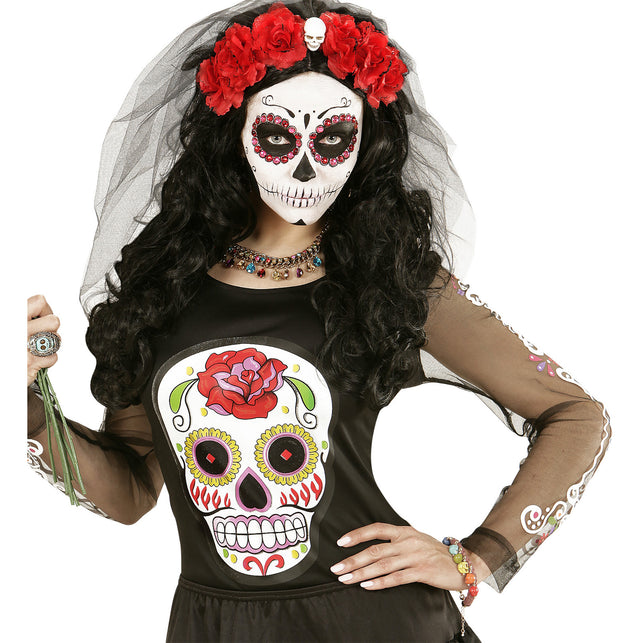 Widmann SRL Armbandje met 7 doodskopjes