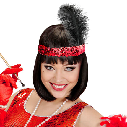 Widmann SRL Charleston hoofdband rood