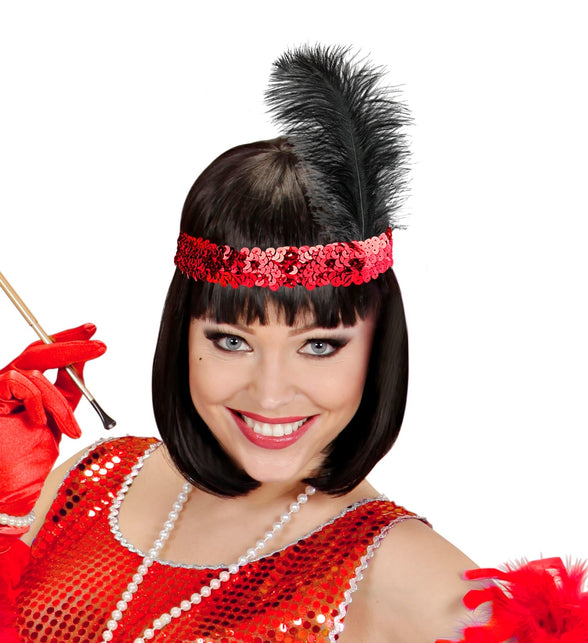 Widmann SRL Charleston hoofdband rood