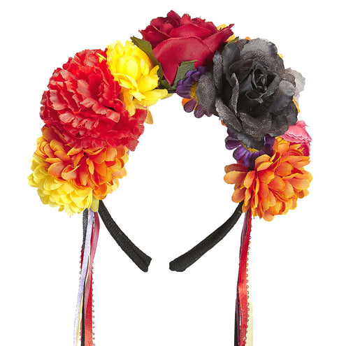 Widmann SRL Day of the dead hoofdband bloemen
