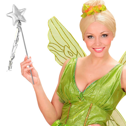 Widmann SRL Feeënstaf zilver glimmend