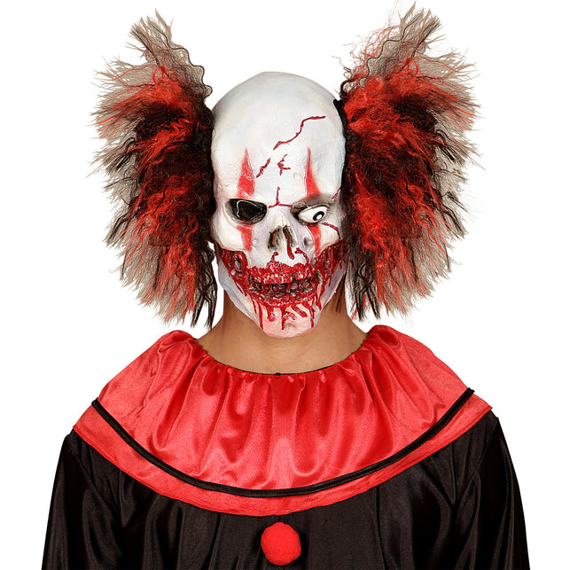 Widmann SRL Horror clown masker rood zwart