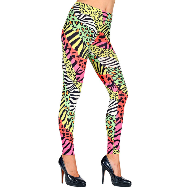 Widmann SRL Jaren 80 legging zebra neon