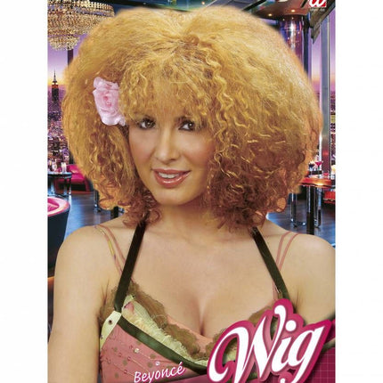 Widmann SRL Krulpruik Beyonce met bloem blond