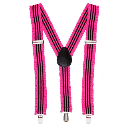 Widmann SRL Neon roze bretels met ruche