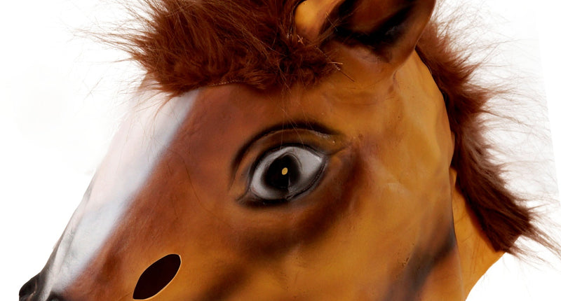 Widmann SRL Paarden masker bruin latex