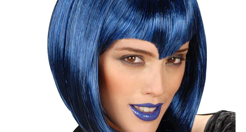 Widmann SRL pruik gothic vamp blauw