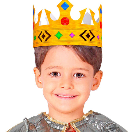 Widmann SRL Set van 6 beschilderbare kronen, 3 soorten assorti