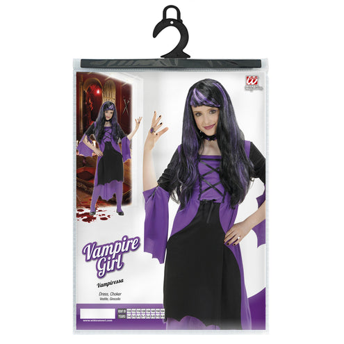 Widmann SRL Vampier kostuum paars zwart kinderen