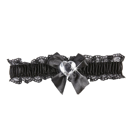 Widmann SRL Zwarte kousenband met steen