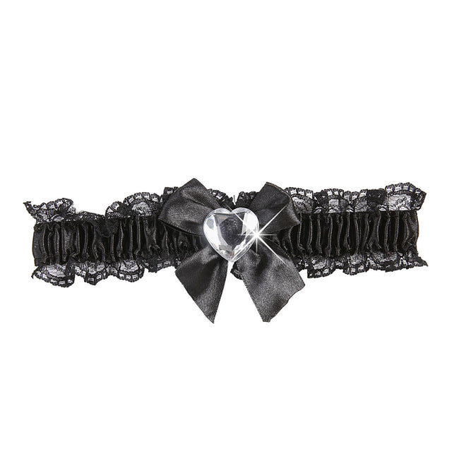 Widmann SRL Zwarte kousenband met steen